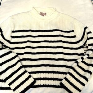 J Crew Striped roll neck sweater